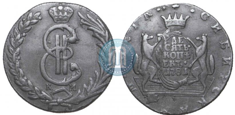 Picture 10 kopecks 1781 year КМ 