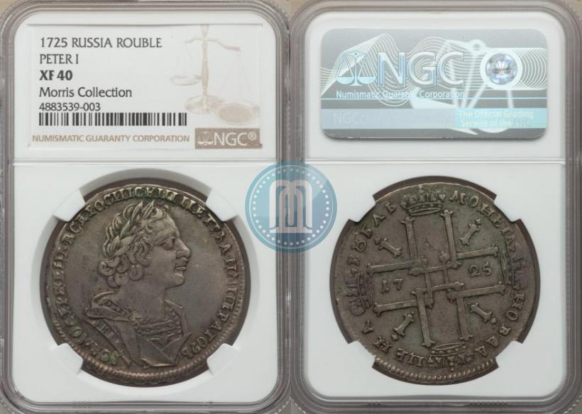 Picture 1 rouble 1725 year  "Portrait in ancient armour"
