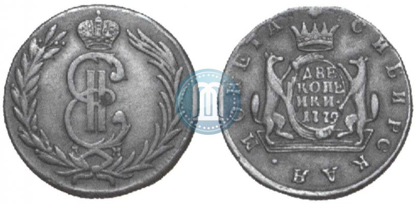 Фото 2 копейки 1779 года КМ 