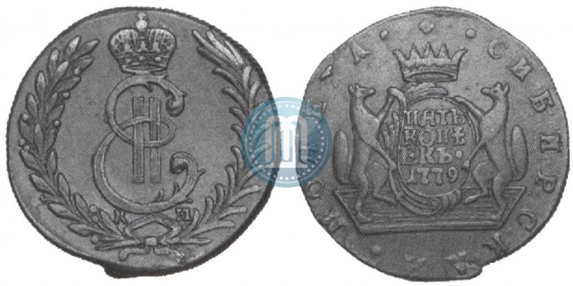 Фото 5 копеек 1779 года КМ 