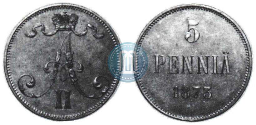 Picture 5 pennia 1873 year  
