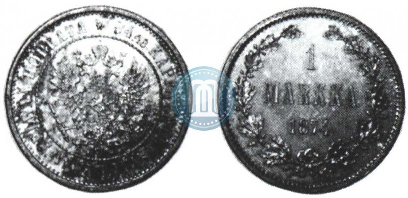 Picture 1 markka 1874 year S 