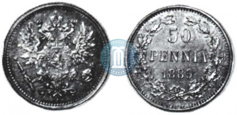 Picture 50 pennia 1889 year L 