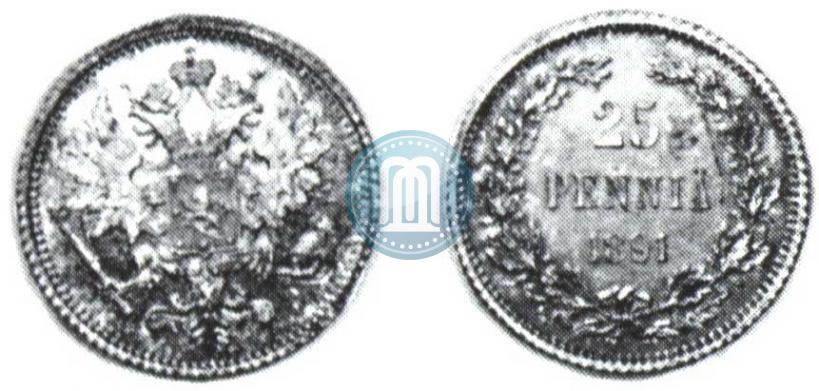 Picture 25 pennia 1891 year L 