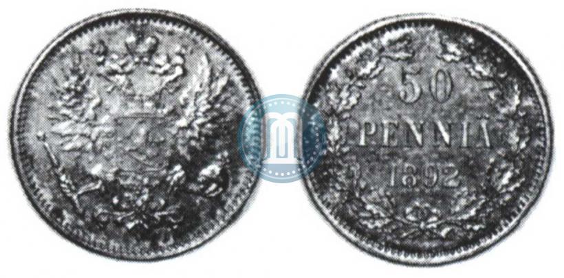 Фото 50 пенни 1892 года L 
