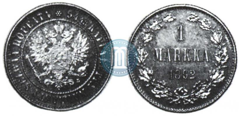 Picture 1 markka 1892 year L 