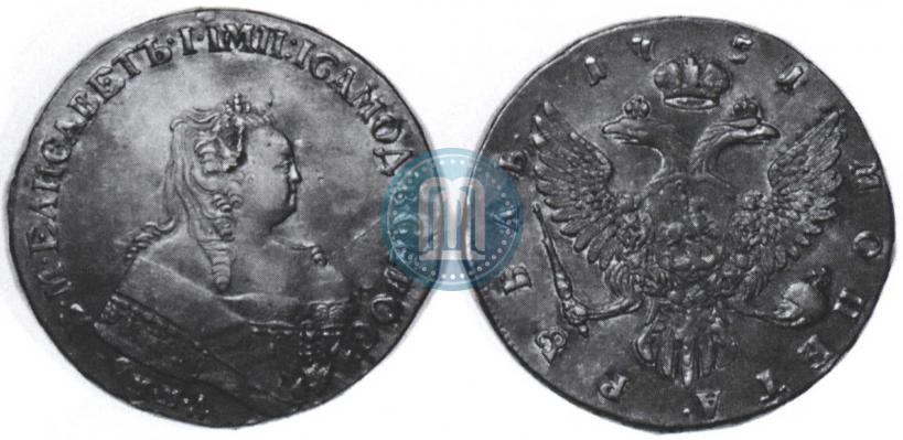 Picture 1 rouble 1751 year ММД 