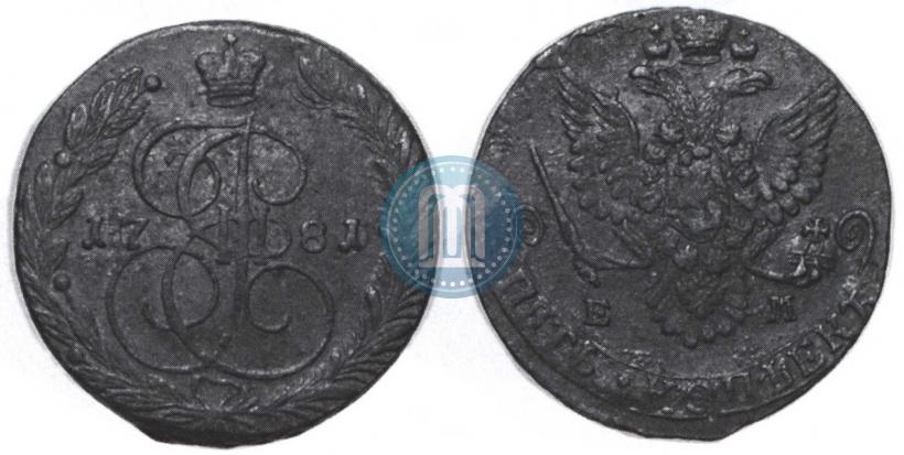 Picture 5 kopecks 1781 year ЕМ 