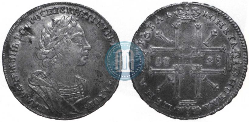 Picture 1 rouble 1725 year OK "Portrait in ancient armour"