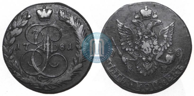 Picture 5 kopecks 1781 year КМ 