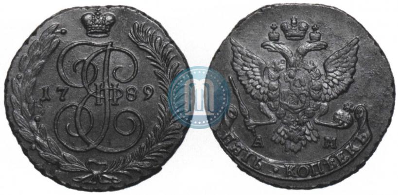 Picture 5 kopecks 1789 year АМ 