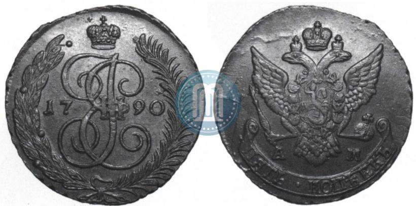 Фото 5 копеек 1790 года АМ 