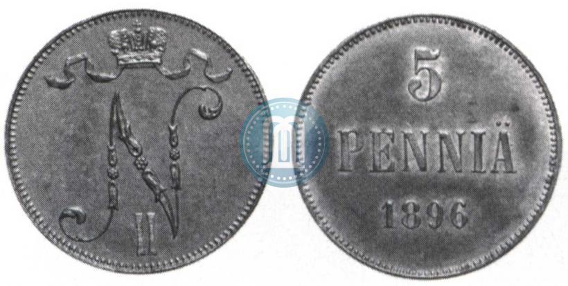 Фото 5 пенни 1896 года  