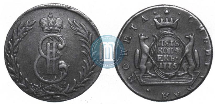 Picture 5 kopecks 1775 year КМ 