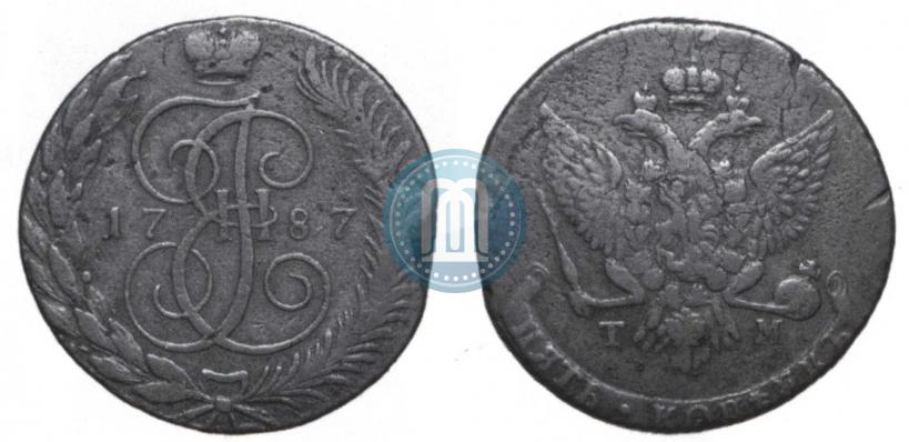 Фото 5 копеек 1787 года ТМ 