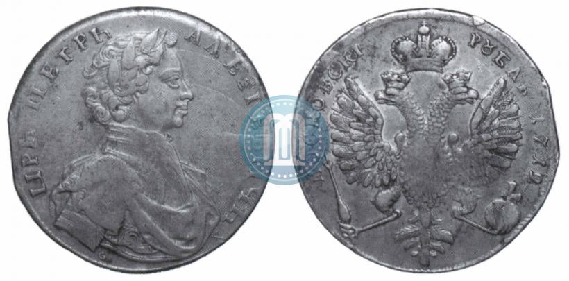 Picture 1 rouble 1712 year  "Portrait by S. Gouin"