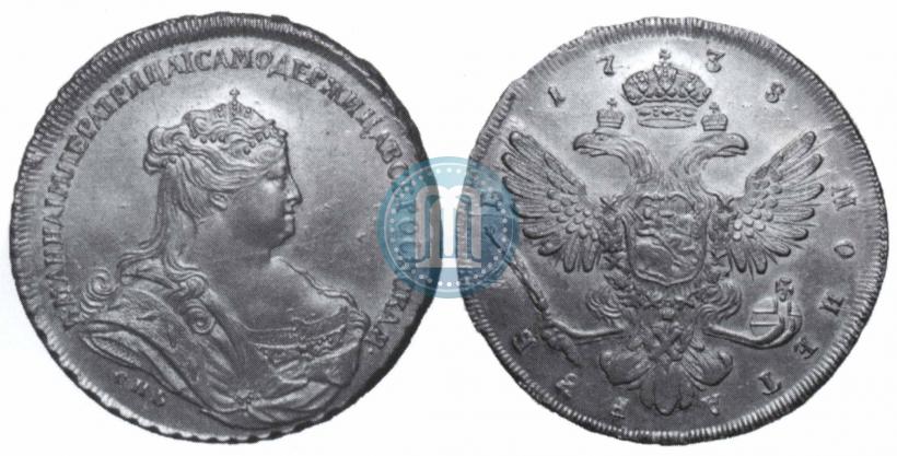 Picture 1 rouble 1738 year СПБ "Petersburg type"