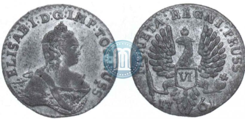 Picture 6 groszy 1761 year  