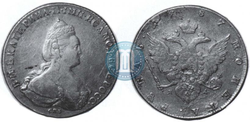 Фото 1 рубль 1787 года СПБ-ЯА 