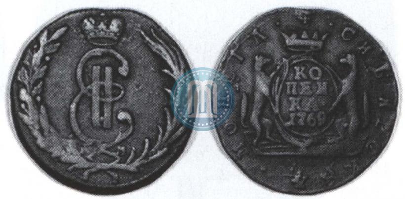Picture 1 kopeck 1769 year КМ 