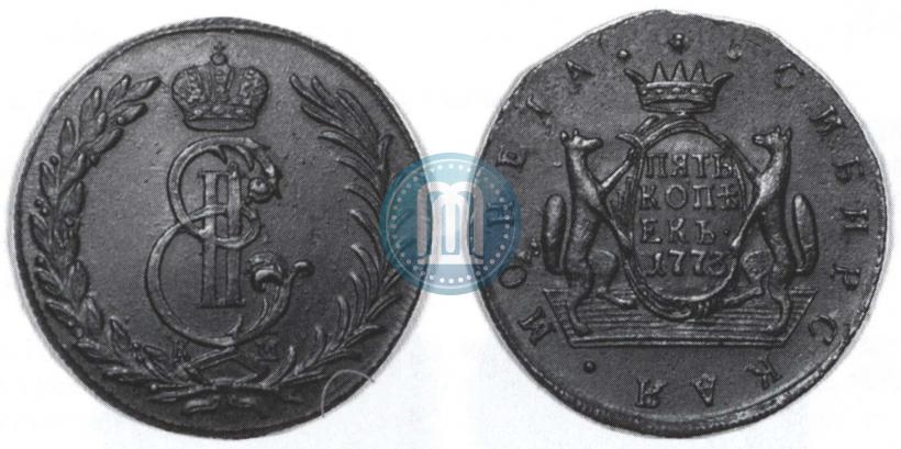 Фото 5 копеек 1772 года КМ 