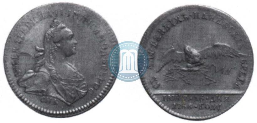 Picture Token Coin 1766 year  "For the court circus festival"
