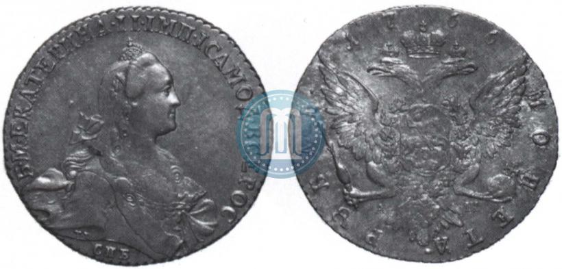 Picture 1 rouble 1766 year СПБ-АШ 