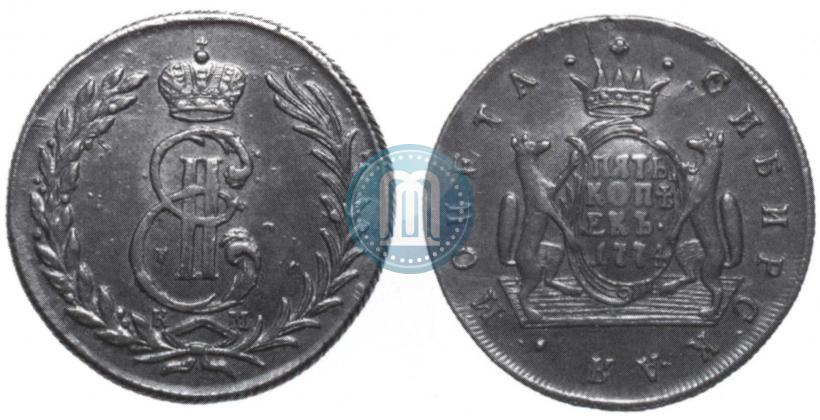Фото 5 копеек 1774 года КМ 