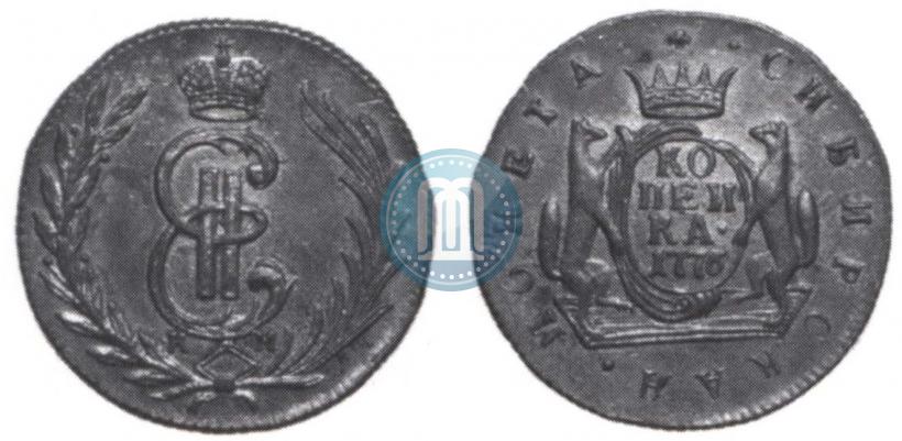 Picture 1 kopeck 1776 year КМ 