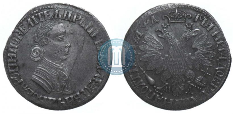 Фото Полтина 1704 года МД "Портрет работы Ф. Алексеева"
