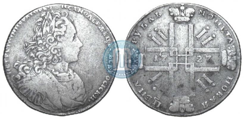 Picture 1 rouble 1727 year  "Petersburg type"