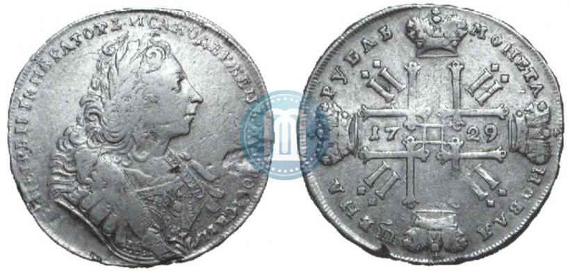 Фото 1 рубль 1729 года  "Тип 1729"