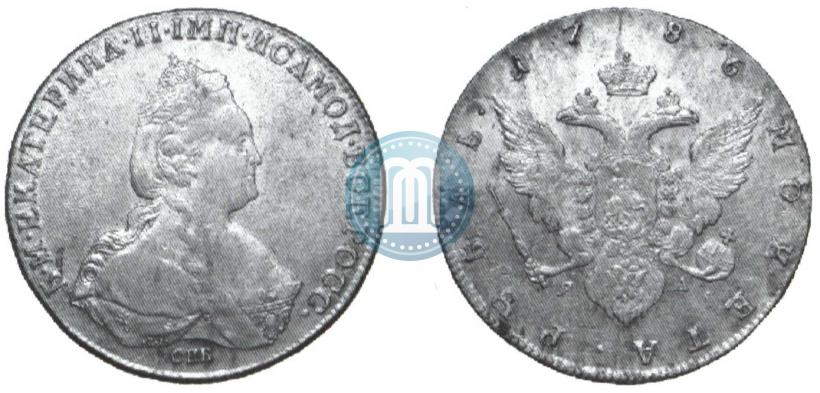 Picture 1 rouble 1786 year СПБ-ЯА 
