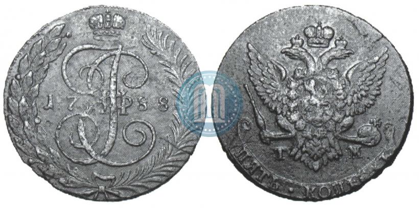 Picture 5 kopecks 1788 year ТМ 