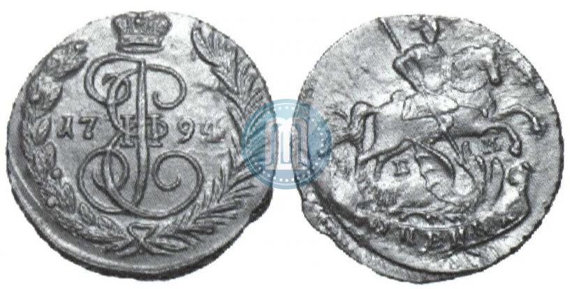 Picture 1 kopeck 1794 year ЕМ 