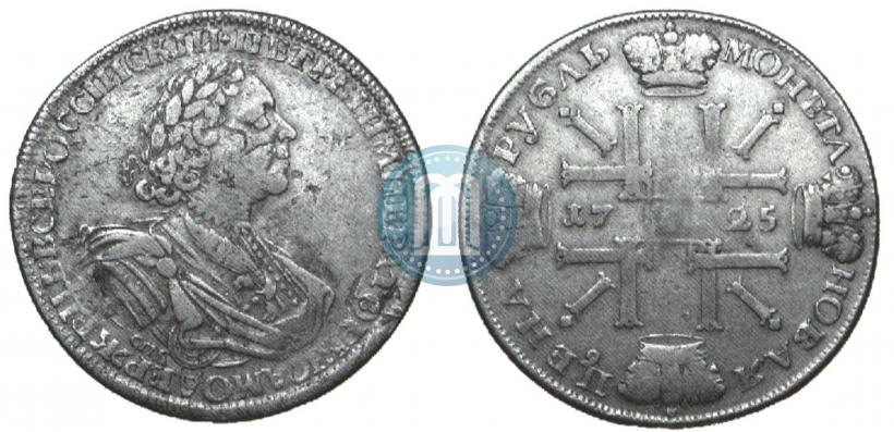 Picture 1 rouble 1724 year СПБ "Sun rouble, portrait in armour"