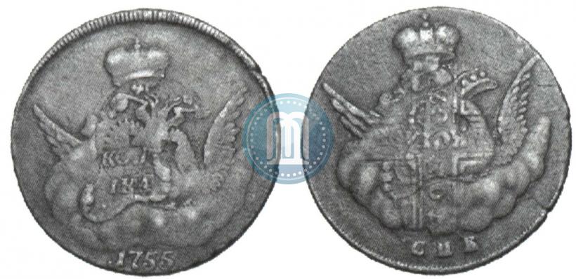 Picture 1 kopeck 1755 year СПБ 