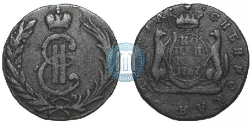 Picture 1 kopeck 1767 year КМ 