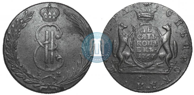 Picture 10 kopecks 1767 year КМ 