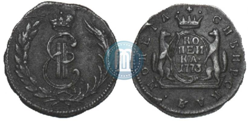 Picture 1 kopeck 1773 year КМ 