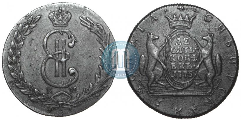 Picture 10 kopecks 1775 year КМ 