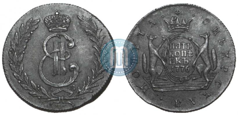 Фото 5 копеек 1776 года КМ 