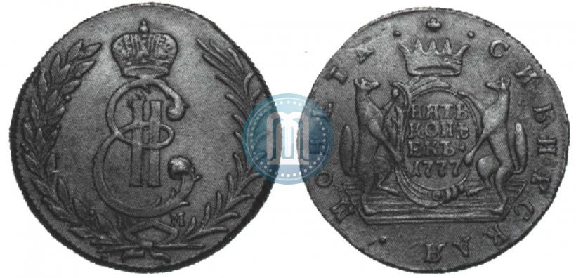 Фото 5 копеек 1777 года КМ 