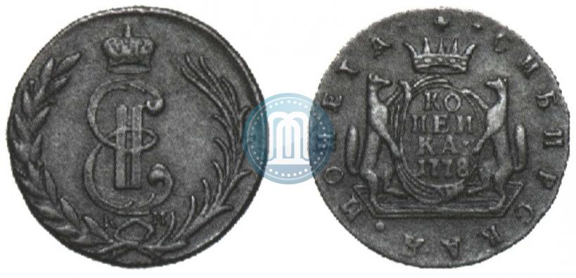 Picture 1 kopeck 1777 year КМ 