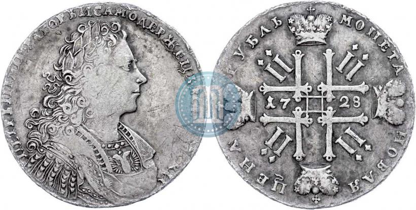 Фото 1 рубль 1728 года  "Тип 1728"