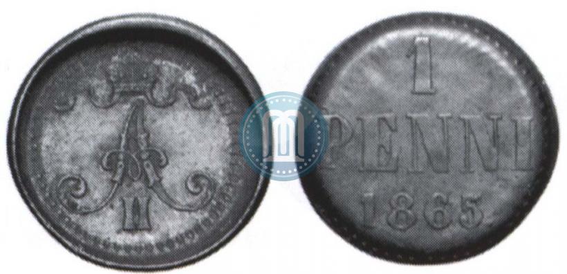 Picture 1 penni 1865 year  