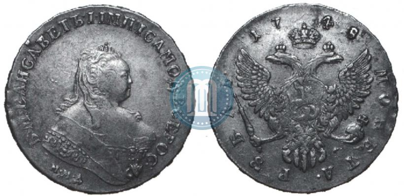 Фото 1 рубль 1748 года ММД 