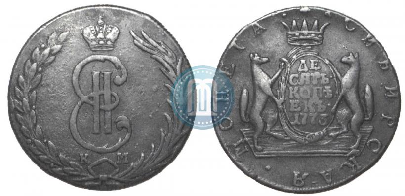 Picture 10 kopecks 1773 year КМ 