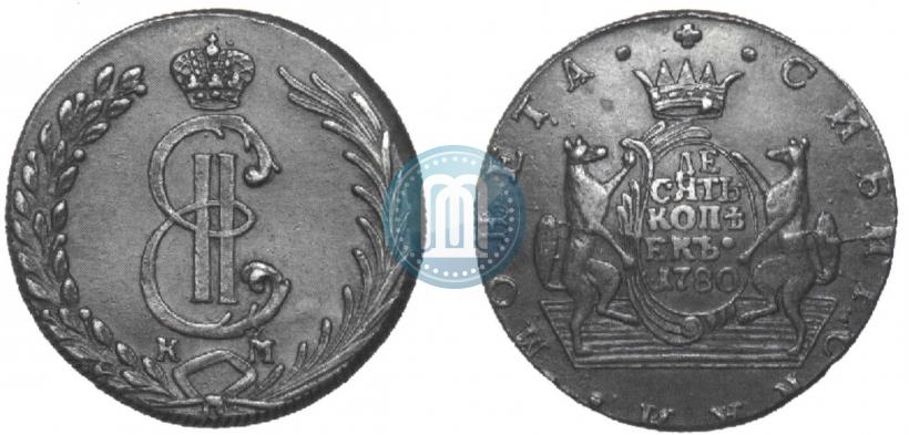 Picture 10 kopecks 1780 year КМ 