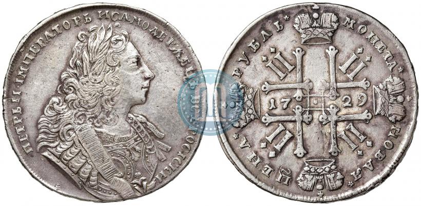 Фото 1 рубль 1729 года  "Тип 1729"